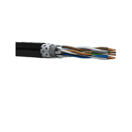 CATEGORY 6 S-FTP 4 PAIR 23 AWG DOUBLE JACKET STEEL WIRE ARMOURED CABLE PE 113-20433504X