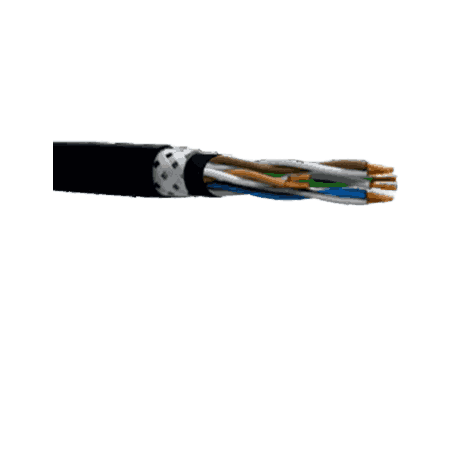 CATEGORY 6 U-UTP 4 PAIR 23 AWG DOUBLE JACKET STEEL WIRE ARMOURED CABLE 113-20433104BK