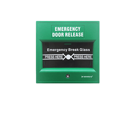 Emergency Break Glass Button Green NAC-9003EB